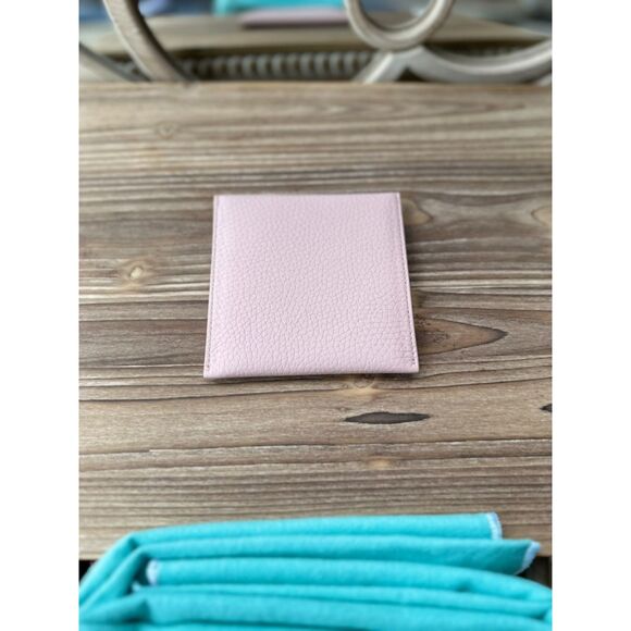 Tiffany & Co.Crystal Pink Taurillon Leather Pouch Clutch Purse Card Holder - Picture 5 of 5